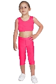 LEGGINS DANZA LYCRA TRE QUARTI FUCSIA BABY